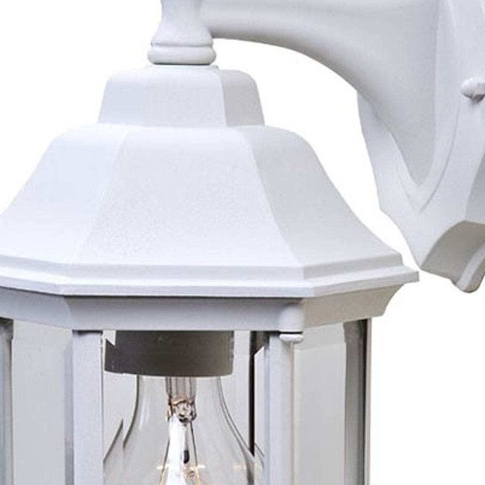 XL White Clear Glass Swing Arm Wall Light - Homeroots - Flyclothing LLC
