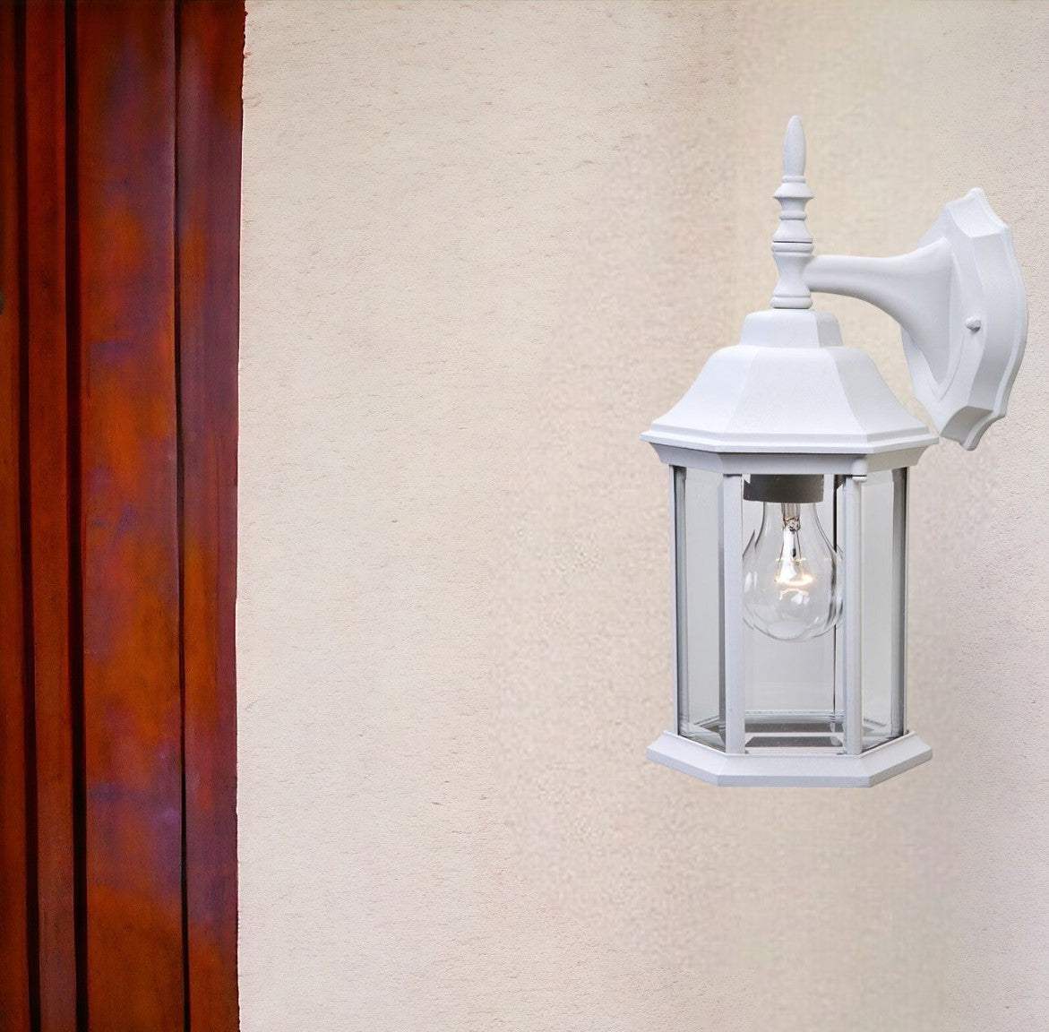 XL White Clear Glass Swing Arm Wall Light - Homeroots - Flyclothing LLC