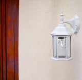 XL White Clear Glass Swing Arm Wall Light - Homeroots