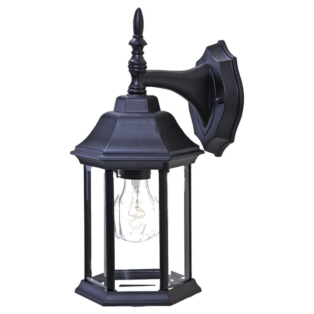 White Clear Glass Swing Arm Wall Light - Homeroots