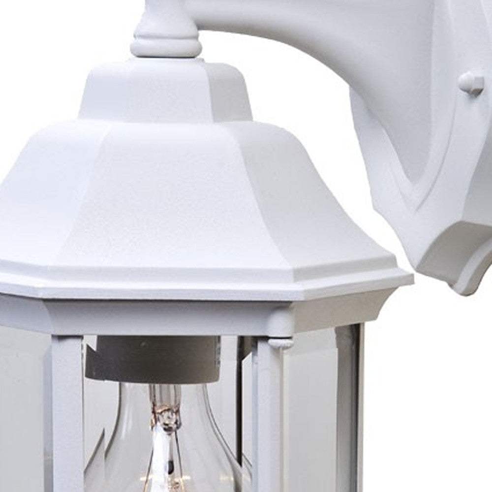 White Clear Glass Swing Arm Wall Light - Homeroots - Flyclothing LLC
