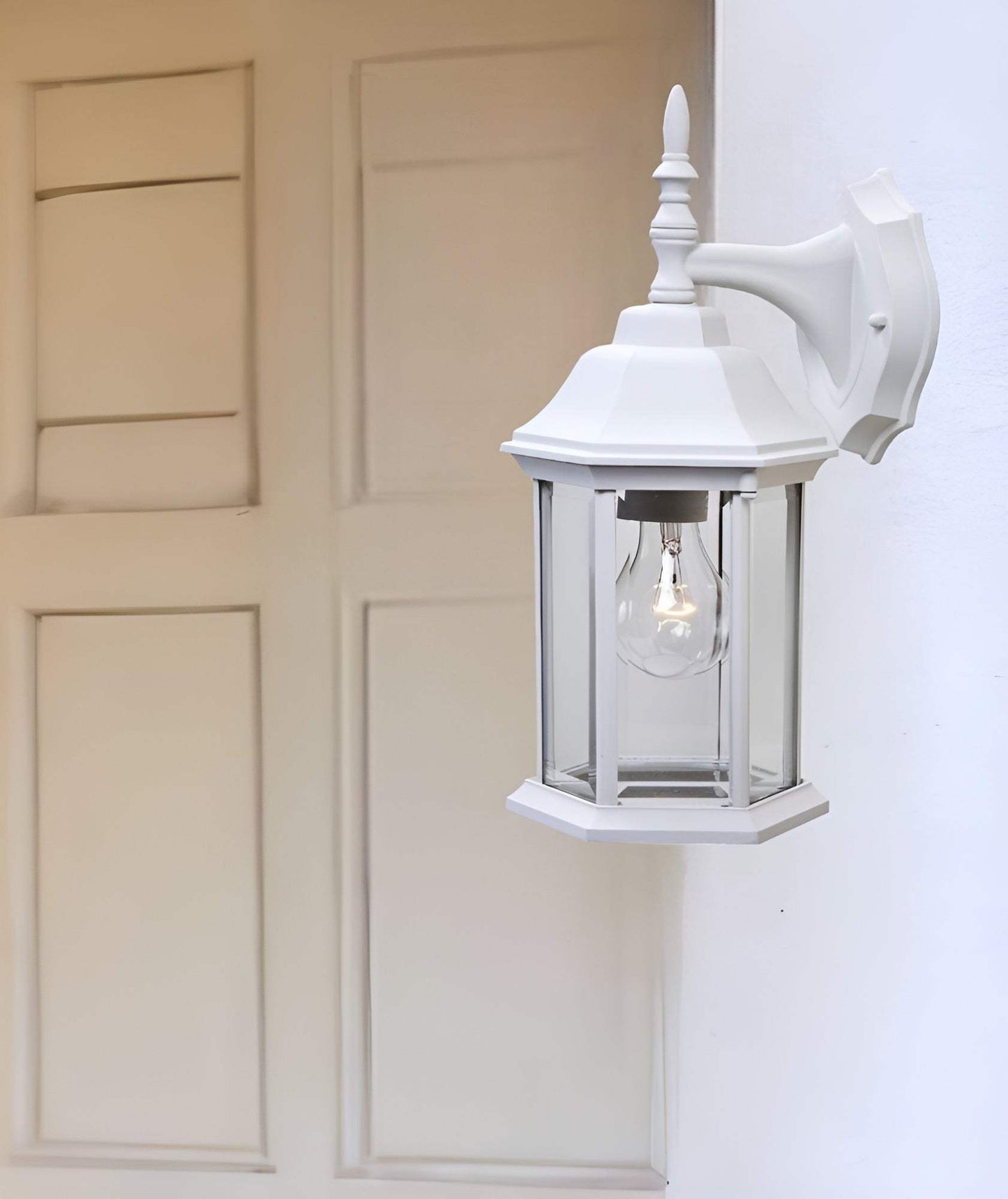 White Clear Glass Swing Arm Wall Light - Homeroots - Flyclothing LLC