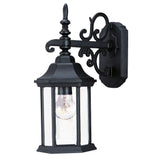 Petite Matte Black Domed Hanging Glass Lantern Wall Light - Homeroots