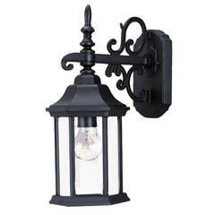 Petite Matte Black Domed Hanging Glass Lantern Wall Light - Homeroots