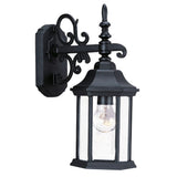 Petite Matte Black Domed Hanging Glass Lantern Wall Light - Homeroots