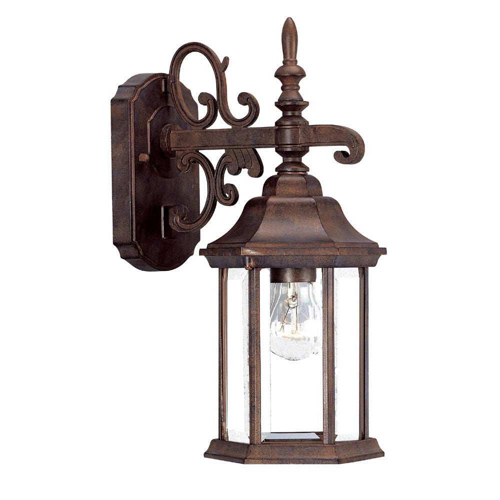 Petite Brown Domed Hanging Glass Lantern Wall Light - Homeroots - Flyclothing LLC
