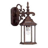 Petite Brown Domed Hanging Glass Lantern Wall Light - Homeroots
