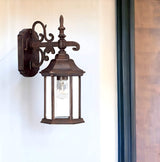 Petite Brown Domed Hanging Glass Lantern Wall Light - Homeroots - Flyclothing LLC