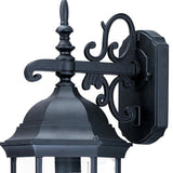 Narrow Matte Black Domed Hanging Glass Lantern Wall Light - Homeroots