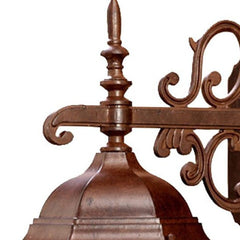Narrow Brown Domed Hanging Glass Lantern Wall Light - Homeroots