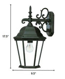 Matte Black Domed Glass Hanging Lantern Wall Light - Homeroots - Flyclothing LLC