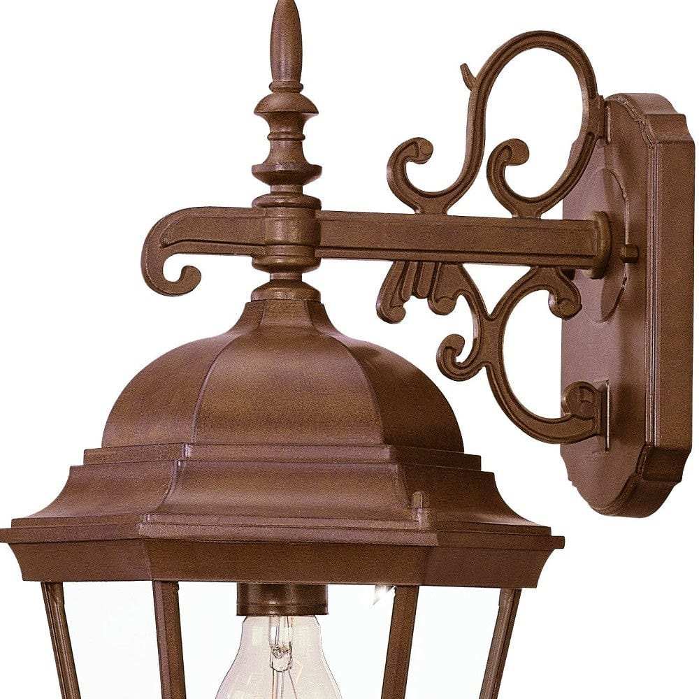Brown Domed Hanging Lantern Wall Light - Homeroots - Flyclothing LLC