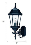 Matte Black Domed Glass Lantern Wall Light - Homeroots - Flyclothing LLC