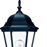 Matte Black Domed Glass Lantern Wall Light - Homeroots