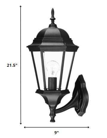 Matte Black Swing Arm Lantern Wall Light - Homeroots - Flyclothing LLC