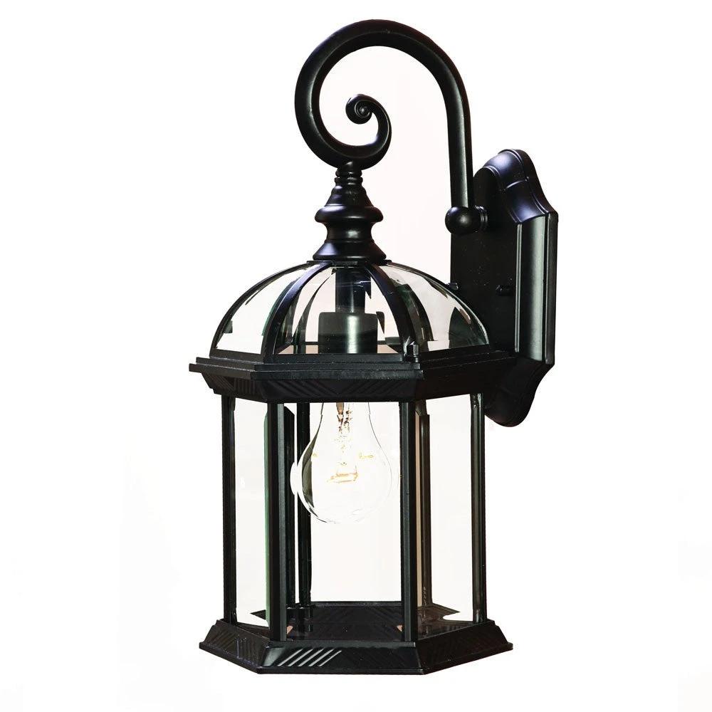 Matte Black Eastern Lantern Wall Light - Homeroots