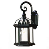 Matte Black Eastern Lantern Wall Light - Homeroots