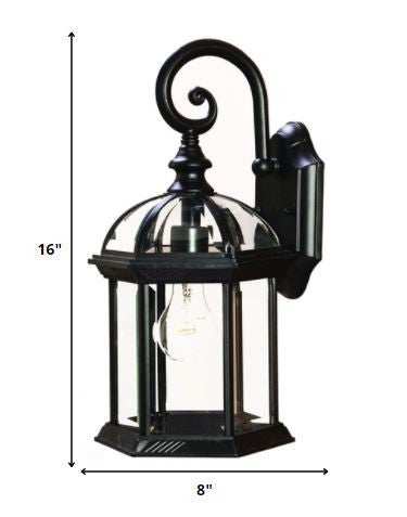 Matte Black Eastern Lantern Wall Light - Homeroots - Flyclothing LLC