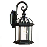 Matte Black Eastern Lantern Wall Light - Homeroots