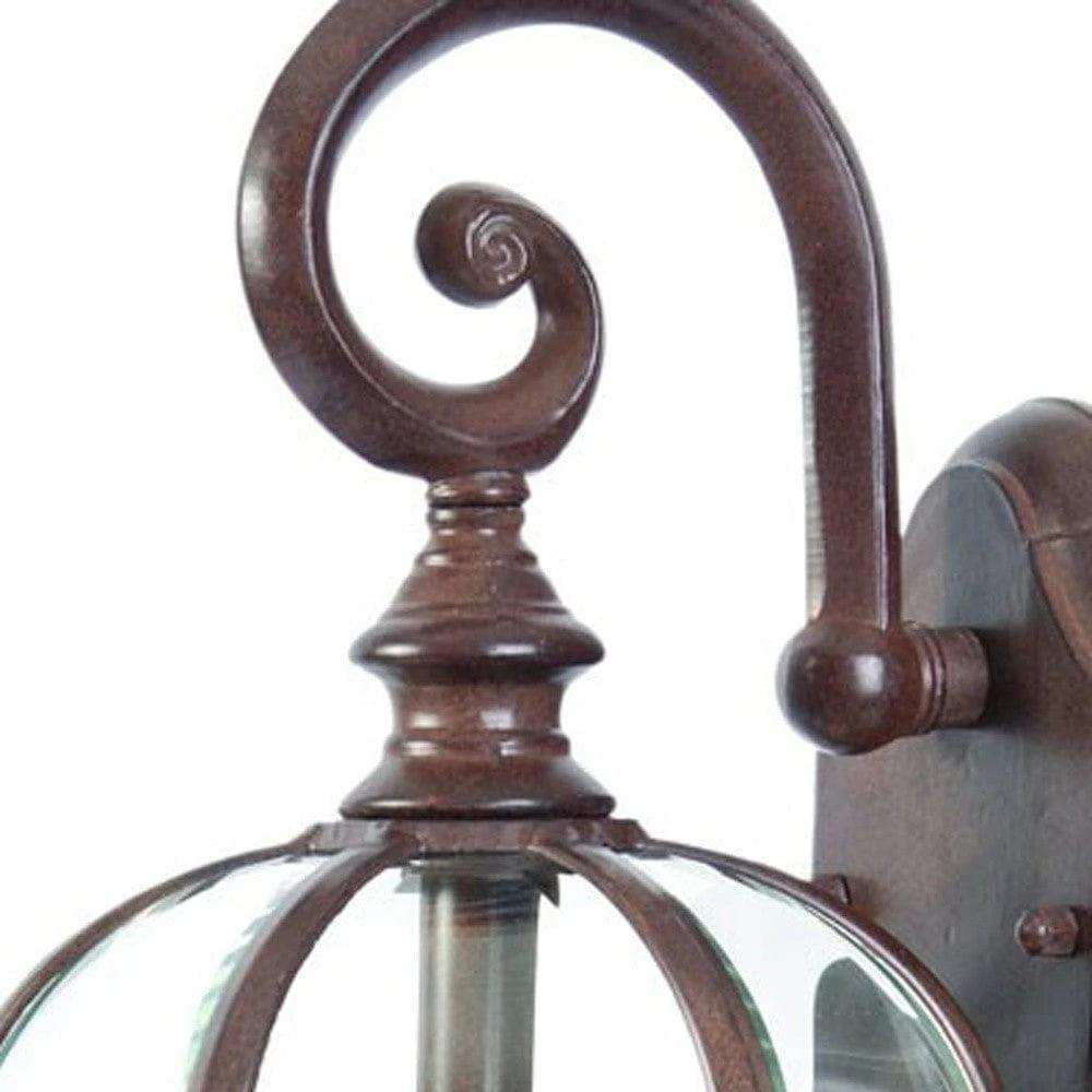 Dark Brown Eastern Lantern Wall Light - Homeroots - Flyclothing LLC