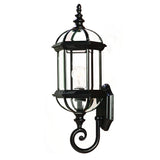 Matte Black Cylindrical Lantern Wall Light - Homeroots