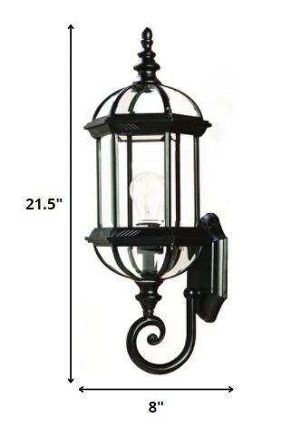 Matte Black Cylindrical Lantern Wall Light - Homeroots - Flyclothing LLC