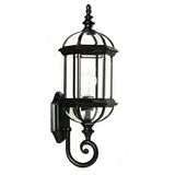Matte Black Cylindrical Lantern Wall Light - Homeroots