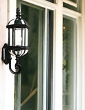 Matte Black Cylindrical Lantern Wall Light - Homeroots