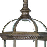Antique Brown Cylindrical Lantern Wall Light - Homeroots - Flyclothing LLC