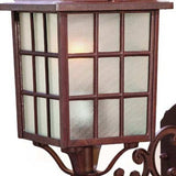 Dark Brown Window Pane Lantern Wall Sconce - Homeroots - Flyclothing LLC