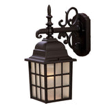 Dark Brown Window Pane Lantern Wall Light - Homeroots