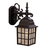 Dark Brown Window Pane Lantern Wall Light - Homeroots