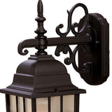 Dark Brown Window Pane Lantern Wall Light - Homeroots