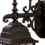 Dark Brown Window Pane Lantern Wall Light - Homeroots - Flyclothing LLC