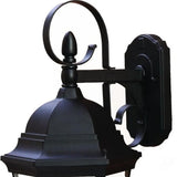 XL Matte Black Swing Arm Hanging Lantern Wall Light - Homeroots