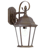 XL Dark Brown Swing Arm Hanging Lantern Wall Light - Homeroots