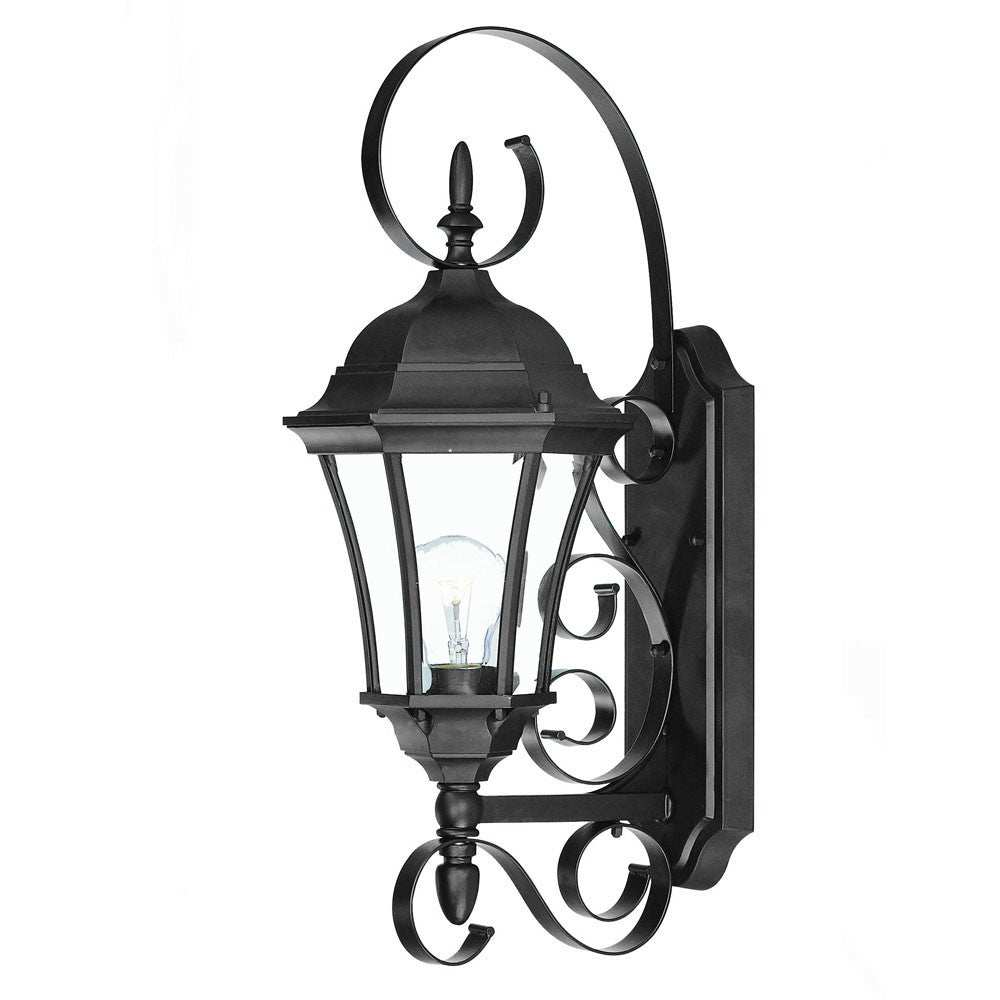 Matte Black Swing Arm Lantern Wall Light - Homeroots - Flyclothing LLC