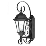 Matte Black Swing Arm Lantern Wall Light - Homeroots