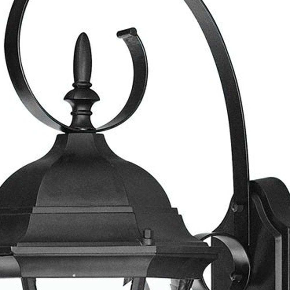 Matte Black Swing Arm Lantern Wall Light - Homeroots - Flyclothing LLC
