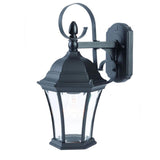 Matte Black Swing Arm Hanging Lantern Wall Light - Homeroots