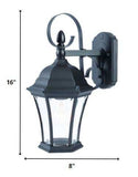 Matte Black Swing Arm Hanging Lantern Wall Light - Homeroots - Flyclothing LLC