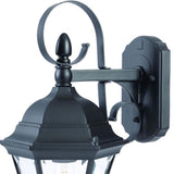 Matte Black Swing Arm Hanging Lantern Wall Light - Homeroots
