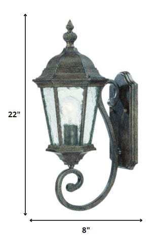 One Light Antique Black Carousel Lantern Wall Light - Homeroots - Flyclothing LLC