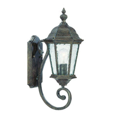 One Light Antique Black Carousel Lantern Wall Light - Homeroots
