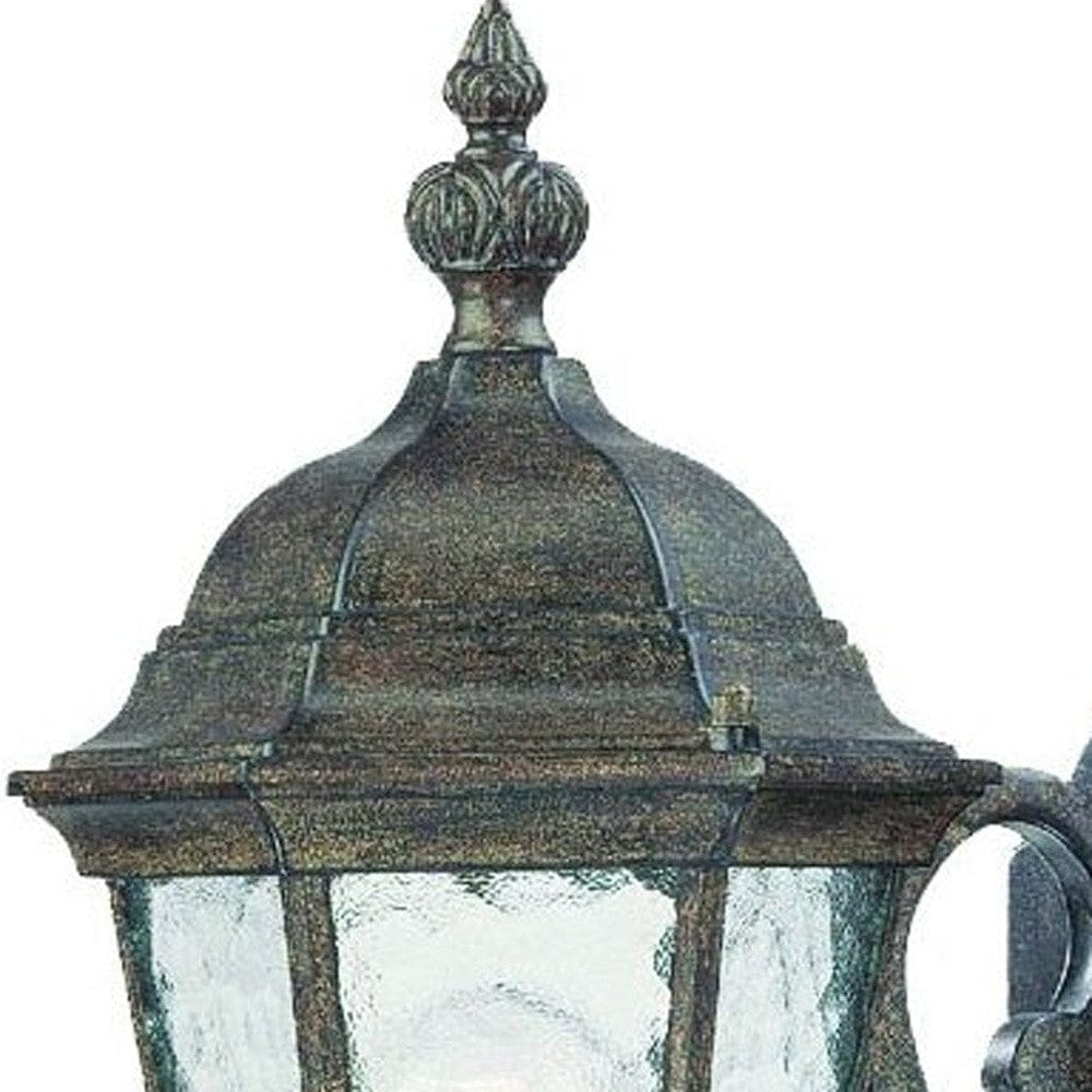 One Light Antique Black Carousel Lantern Wall Light - Homeroots
