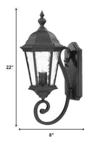 One Light Matte Black Carousel Lantern Wall Light - Homeroots - Flyclothing LLC