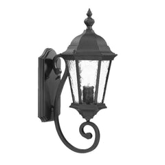 One Light Matte Black Carousel Lantern Wall Light - Homeroots