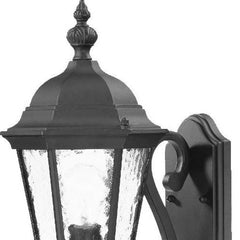 One Light Matte Black Carousel Lantern Wall Light - Homeroots