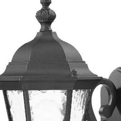 One Light Matte Black Carousel Lantern Wall Light - Homeroots