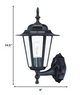 Antique Bronze Glass Lantern Wall Light - Homeroots - Flyclothing LLC